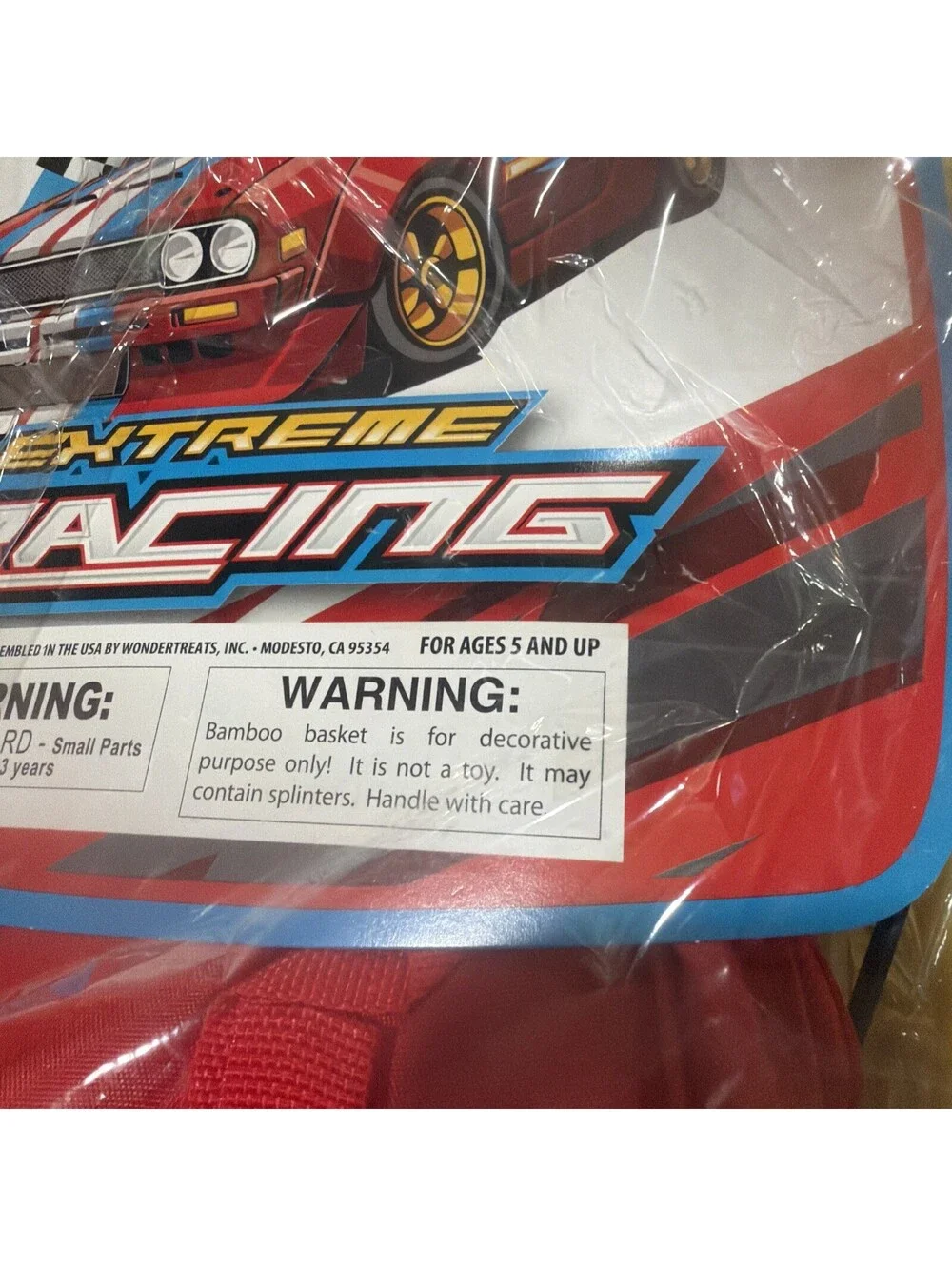 Prefilled Extreme Racing Backpack  Basket Gift Set